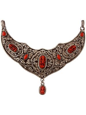 Superfinely Handcrafted Ganesha Pendant (Carved in Coral)