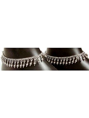 A Pair of Fine Sterling Anklets