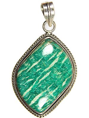 Amazonite with Garnet Pendant