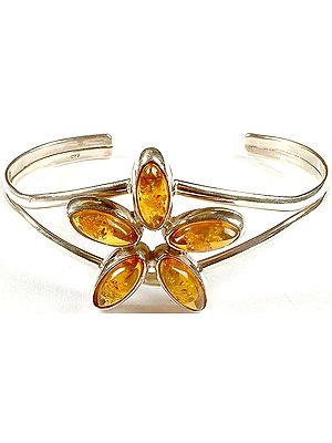 Amber Flower Bracelet