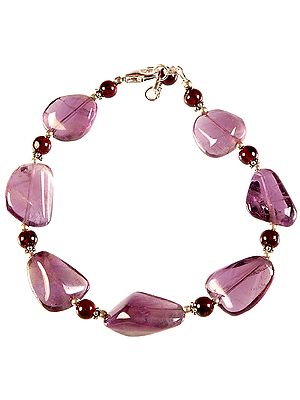 Amethyst and Garnet Bracelet