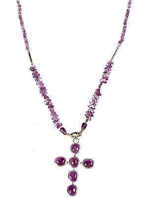 Amethyst Cross Necklace