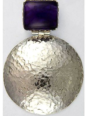 Amethyst Dimple Shield Pendant