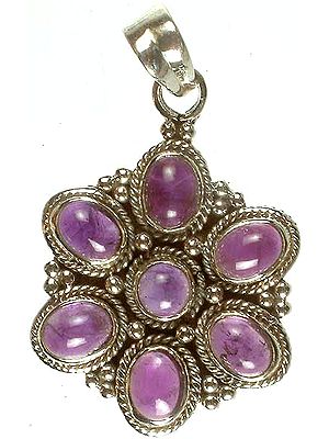 Amethyst Flower Pendant