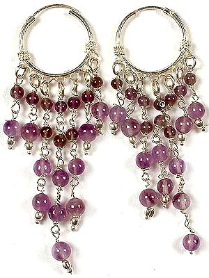 Amethyst Hoop Chandeliers