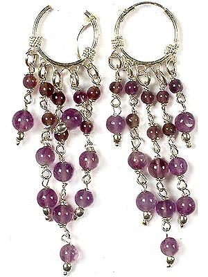 Amethyst Hoop Chandeliers