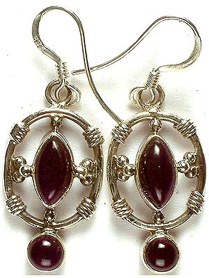 Amethyst Hoop Earrings