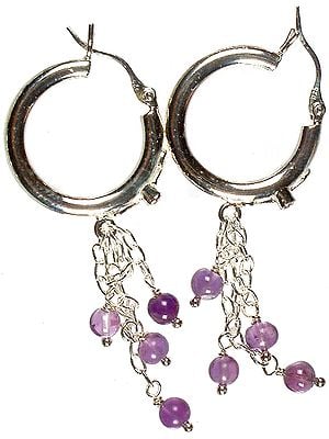 Amethyst Hoops