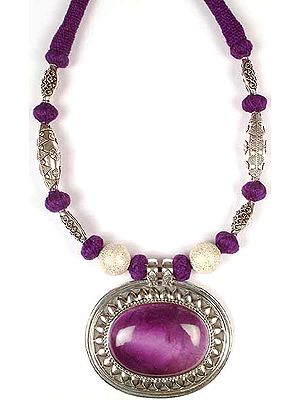 Amethyst Necklace with Matching Cord