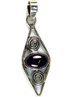 Amethyst Spiral Pendant