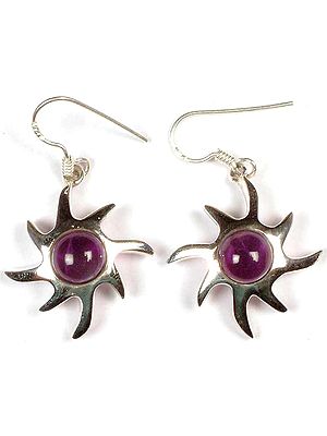 Amethyst Sun Earrings