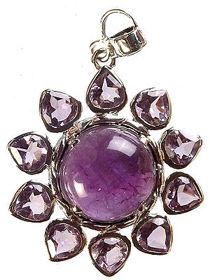 Amethyst Sunflower Pendant