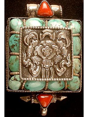 Auspicious Banner (Gau Box Pendant from Tibet)