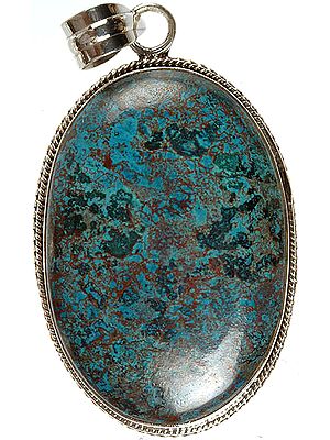 Azure Malachite Oval Pendant