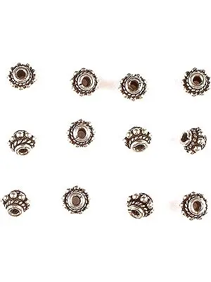 Bead with Knotted Rope and Granulation (Price Per Four Pieces)