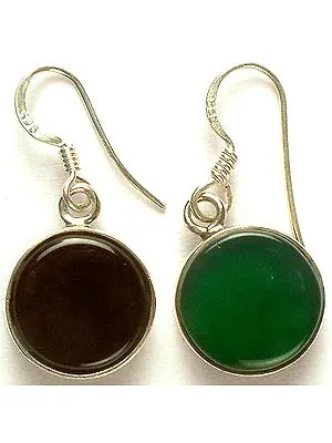 Black & Green Double-Sided Earrings