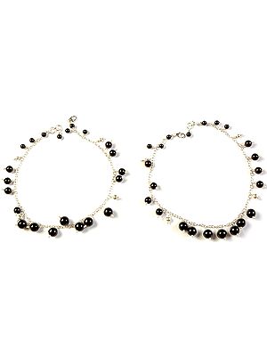 Black Onyx Anklets (Price Per Pair)