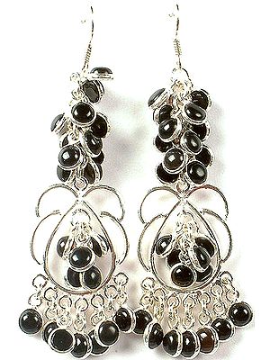 Black Onyx Bunch Earrings