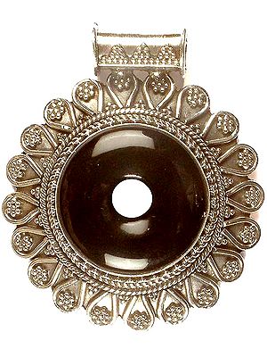 Black Onyx Donut Pendant