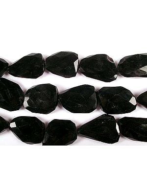 Black Onyx Faceted Flat Tumbles