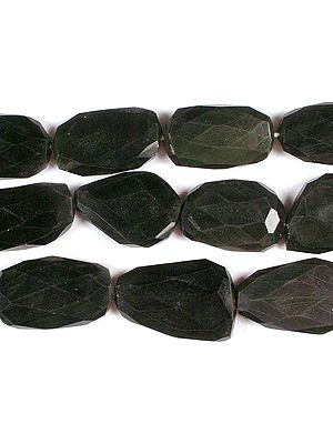Black Onyx Faceted Flat Tumbles