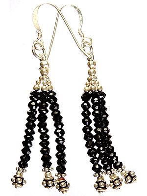 Black Onyx Israel Cut Shower Earrings