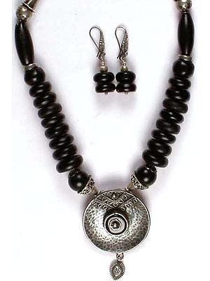 Black Onyx Necklace & Earrings Set