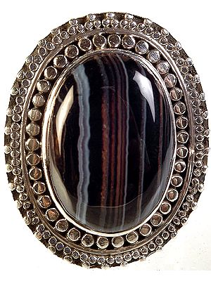 Black Onyx Oval Ring