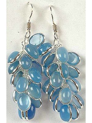 Blue Chalcedony Bunch Earrings