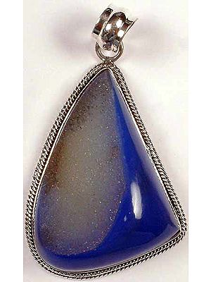 Blue Chalcedony Chipped Pendant