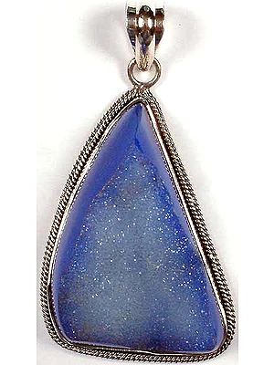 Blue Chalcedony Chipped Pendant