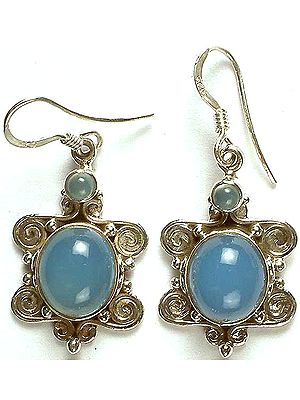 Blue Chalcedony Earrings