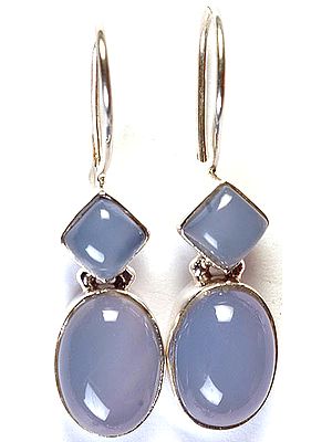 Blue Chalcedony Earrings