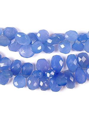 Blue Chalcedony Faceted Briolette