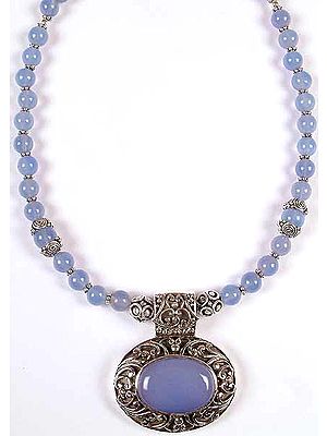 Blue Chalcedony Necklace