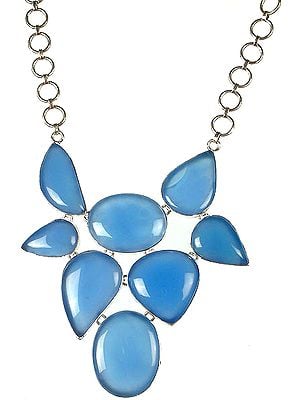 Blue Chalcedony Necklace | Chalcedony Gemstone Jewelry