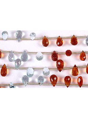 Blue Topaz & Citrine Fine Cut Drops