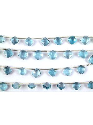 Blue Topaz Faceted Rhombuses