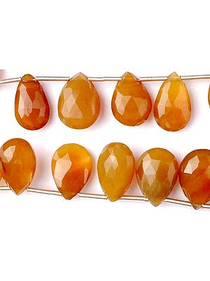 Brown Chalcedony Faceted Briolette