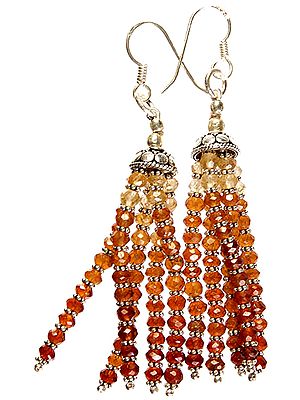 Brown Tourmaline Israel Cut Shower Earrings