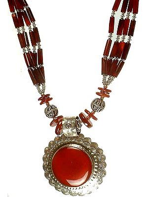 Carnelian Beaded Necklace