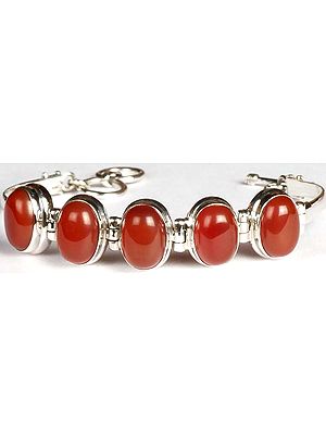 Carnelian Bracelet with Toggle Lock