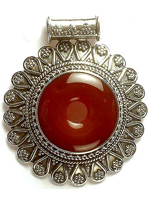 Carnelian Donut Pendant