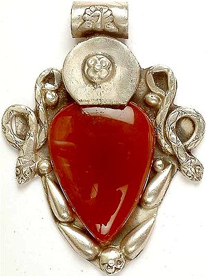 Carnelian Kundalini Serpent Pendant