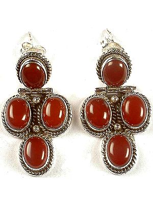 Carnelian Post Earrings