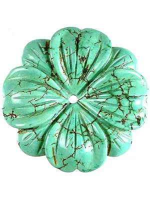 Carved Turquoise Flowers (Price Per Piece)