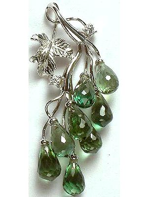 Charming Faceted Cubic Zirconia Drops Pendant