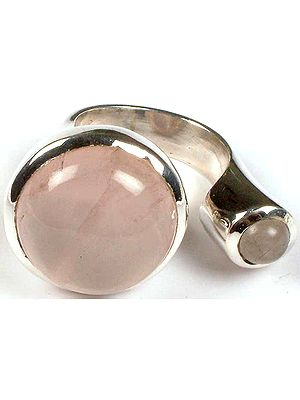 Circular Rose Quartz Ring