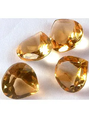 Citrine mm Heart Shapes (Price Per Pair)