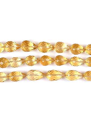 Citrine Faceted Straight Drilled Drops